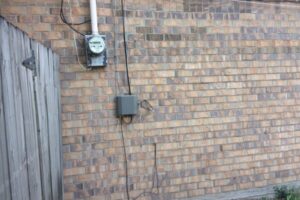 Brick wall fully repaired after foundation damage in Tyler TX