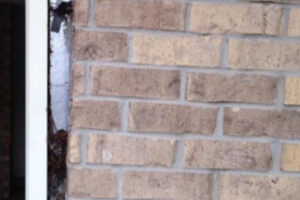 Brick wall fully repaired after foundation damage in Tyler TX