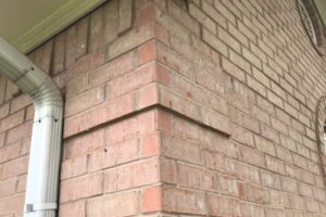 Brick wall fully repaired after foundation damage in Tyler TX