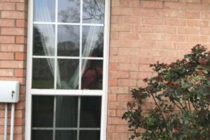 Brick wall fully repaired after foundation damage in Tyler TX
