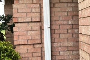 Brick wall fully repaired after foundation damage in Tyler TX