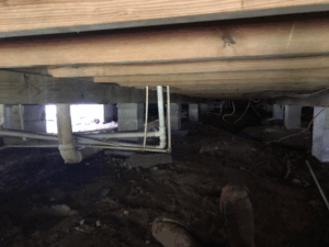Pier and beam foundation repair work in Tyler TX