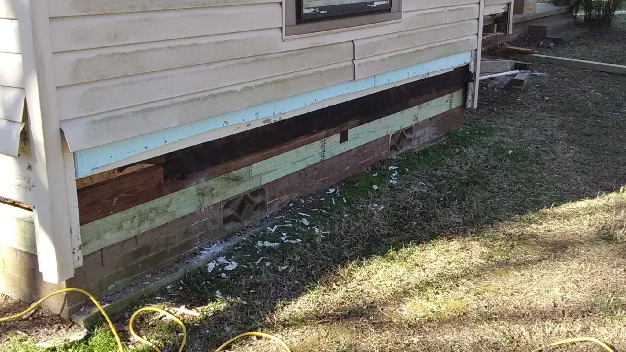 Damaged pier and beam foundation with wood rot in Tyler TX