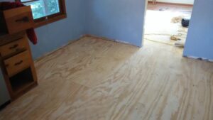 Completed subfloor replacement after pier and beam foundation repair in Tyler TX