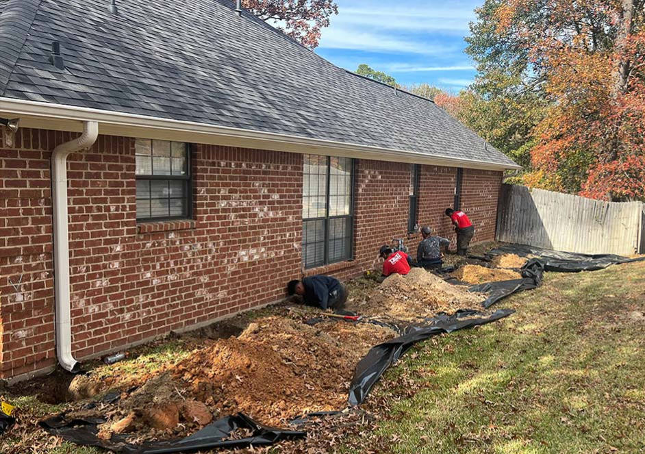Trust Foundation Repair team working on foundation repair in Tyler TX